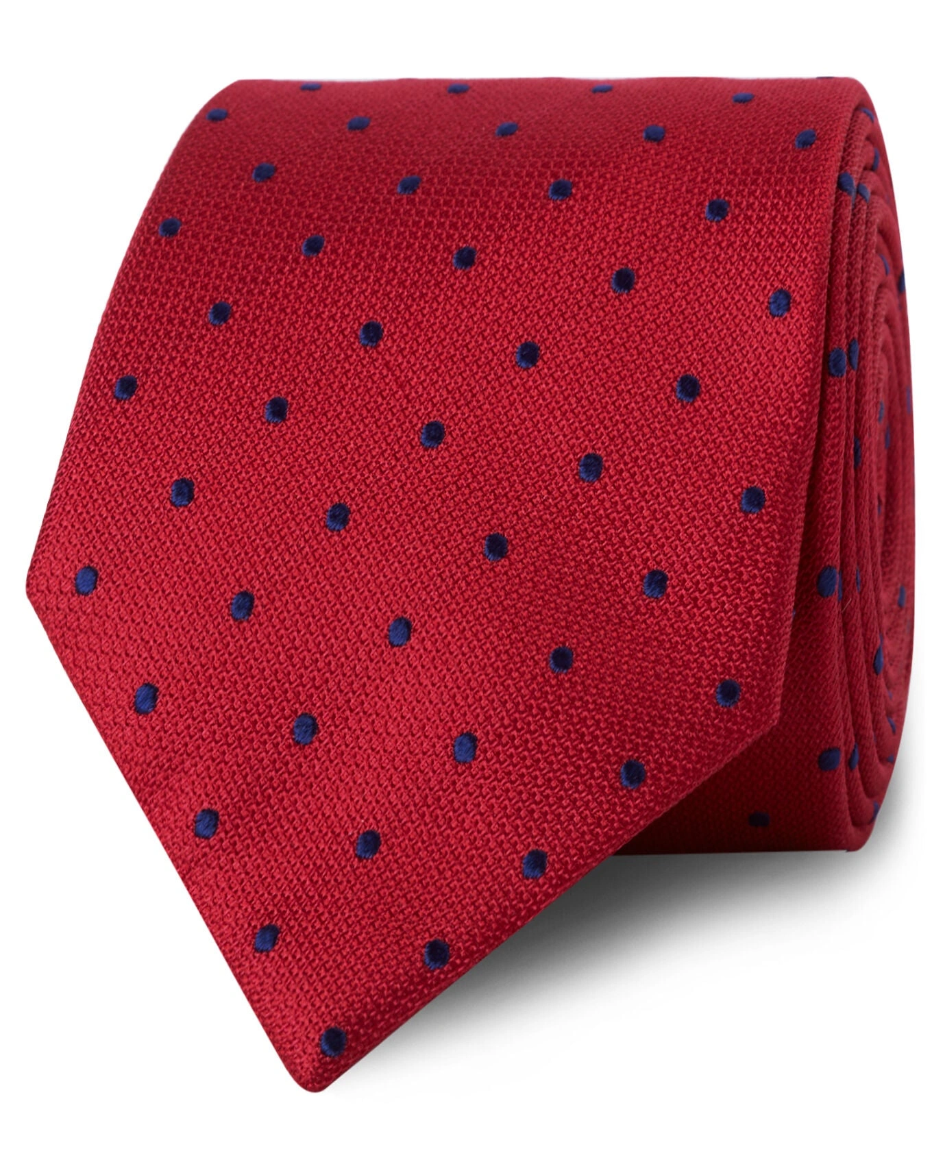 Klassieke Marine Strikdas met Rode Satijn Stipjes Een Vleugje Elegantie